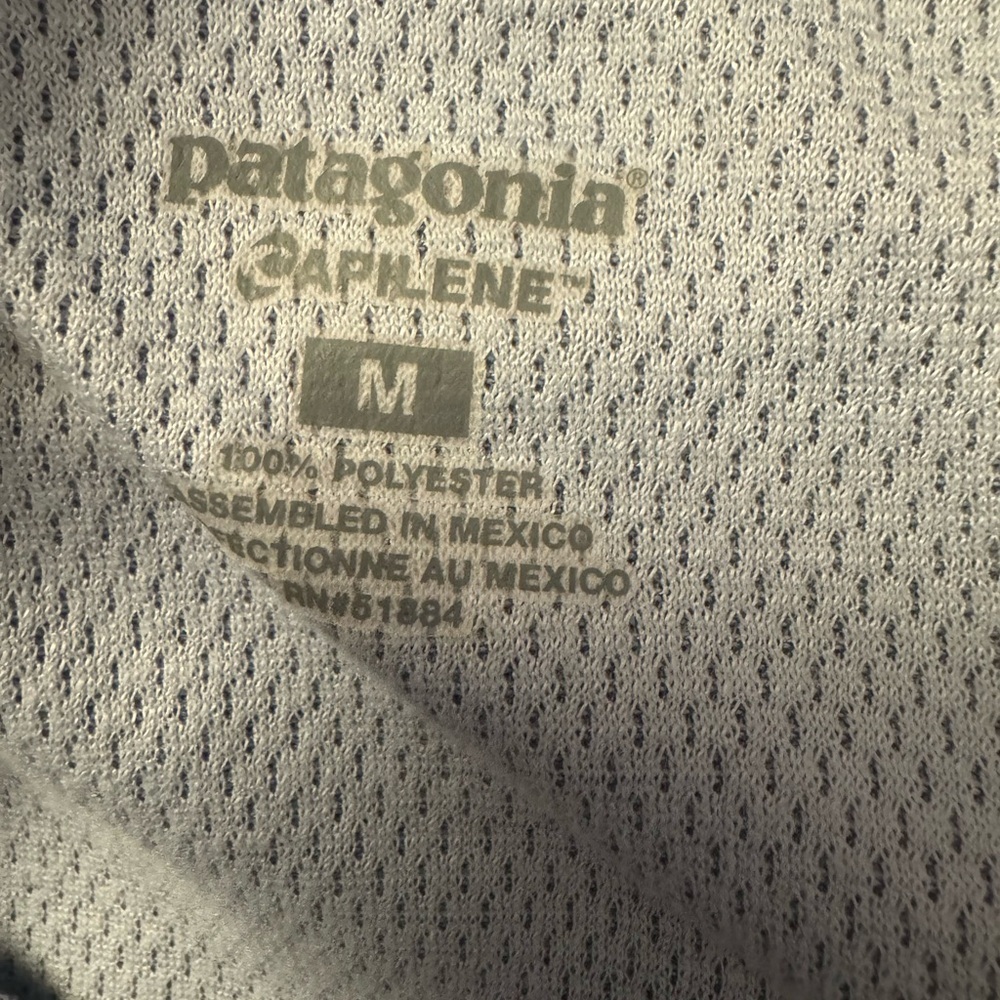 Patagonia Apilene Long Sleeve Shirt Medium Purple White - Picture 3 of 5